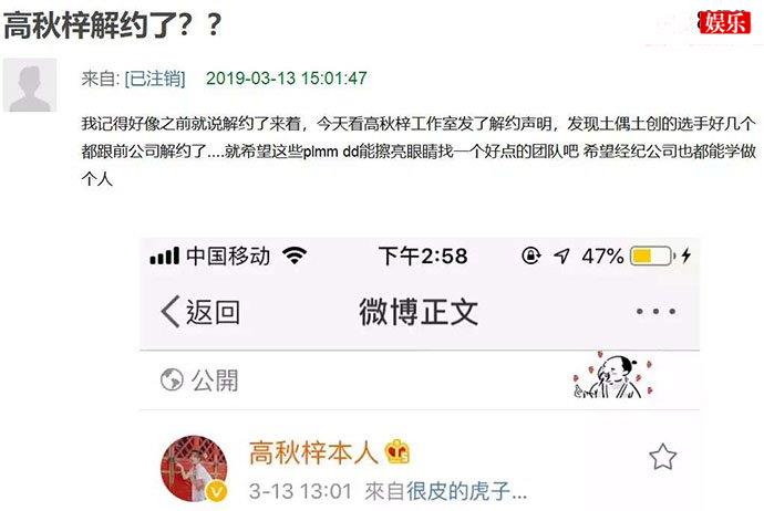 高秋梓解约