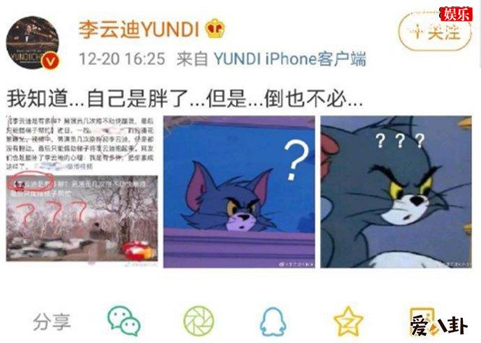 李云迪本人吐槽营销号