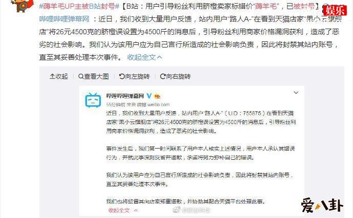 薅羊毛UP主被封号