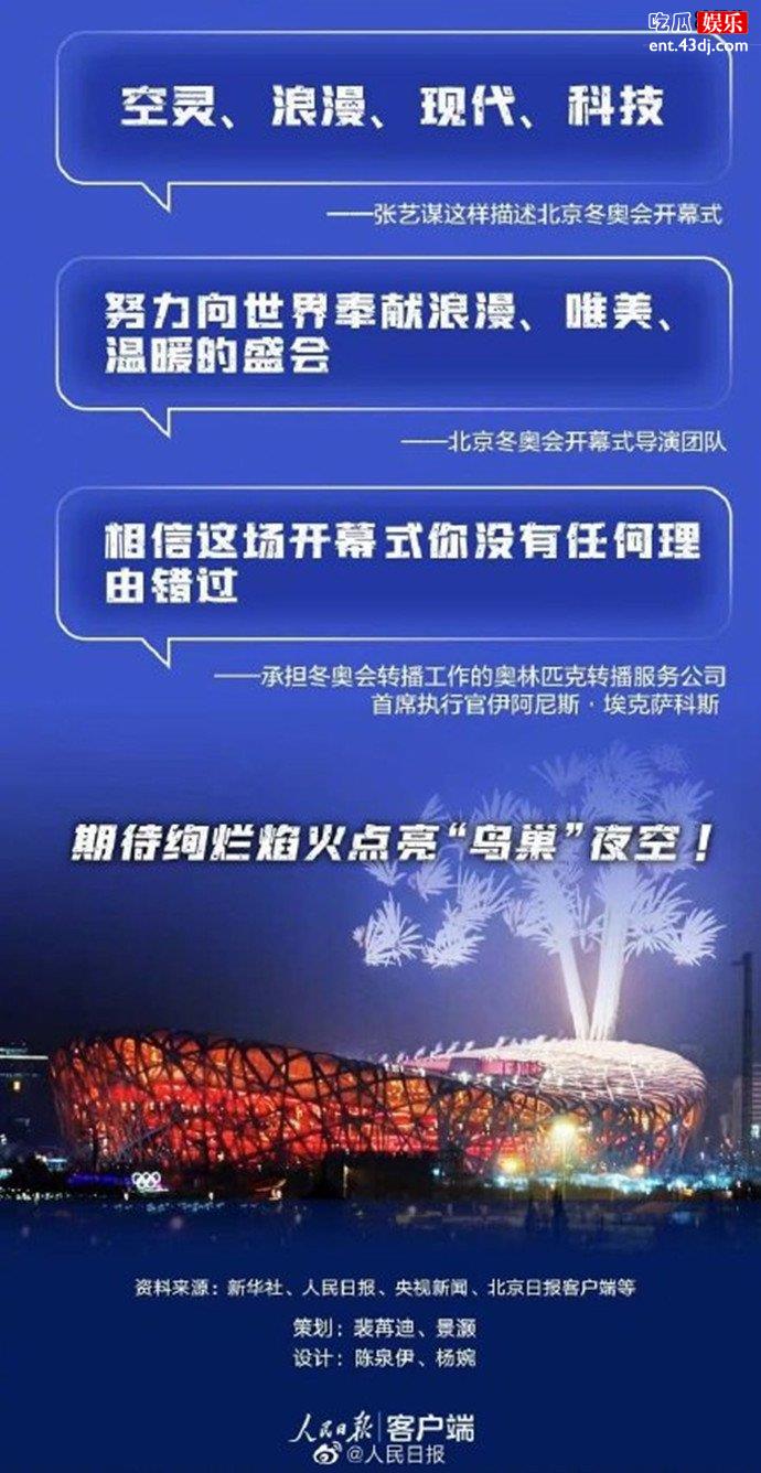 北京冬奥会开幕式最新剧透
