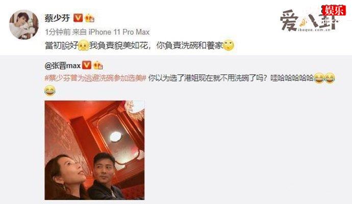 蔡少芬自爆为逃避洗碗参加选美