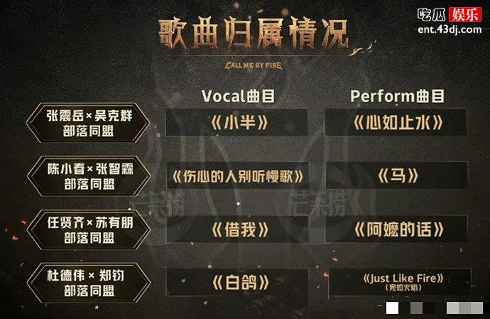 披荆斩棘2二公表演曲目