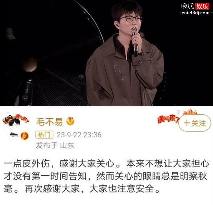 毛不易回应演出时右手全程插兜