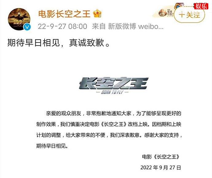 电影长空之王撤档